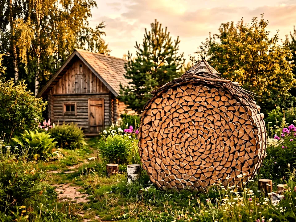 Дуб + укладка в дровник, Малаховка, улица Печная, 18